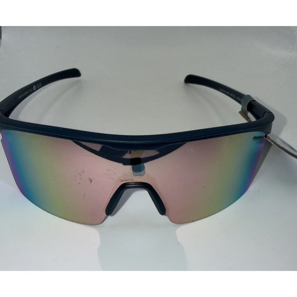 CALIBLUE Blue Mirrored Sunglasses Wrap Sport  Shield FOSTER GRANT SR1023 New Tag